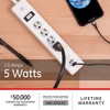 GE 14090 Surge Protector, 4 Outlet 2 USB Ports