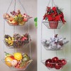 3 Tier Fruit Basket, Vegetable Kitchen Storage Basket Chain Hanging