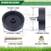 CheeMuii 4 Pack Mower Deck Gauge Wheels Kit 2 Pcs