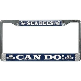 U.S. Navy Seabees Can Do License Plate Frame