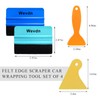 Wevdn 4 PCS Felt Edge Squeegee Car Wrapping Tool Kit,
