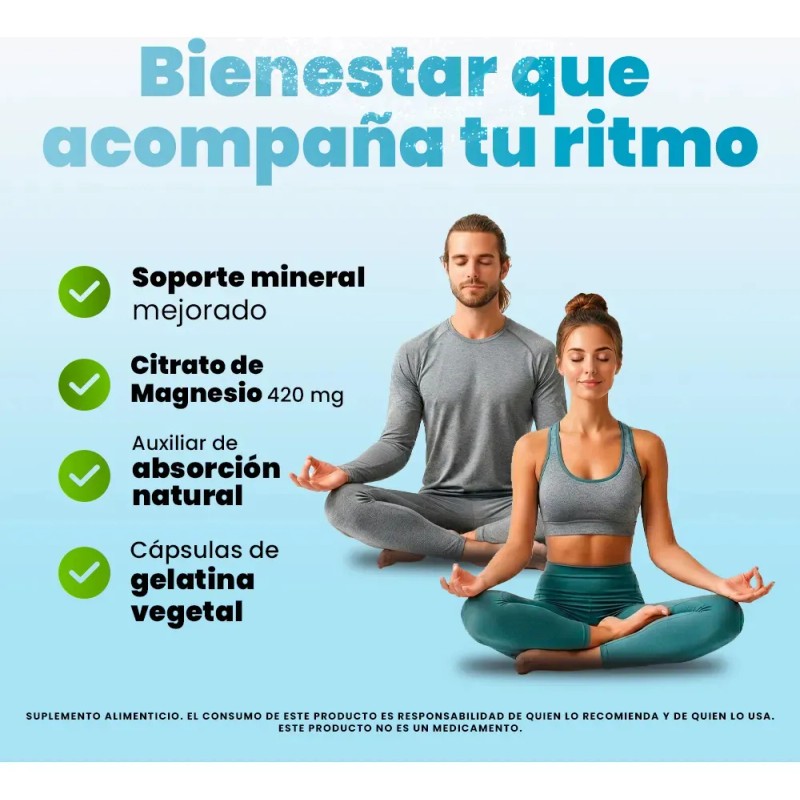 Citrato De Magnesio 90 Cáps Purely Organics