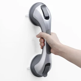 TAILI Shower Grab Bar for Shower, Suction Cup Grab Handles for Seniors, Bathroom Safety Handle, No Drilling Removable, Silver, 12 Inch