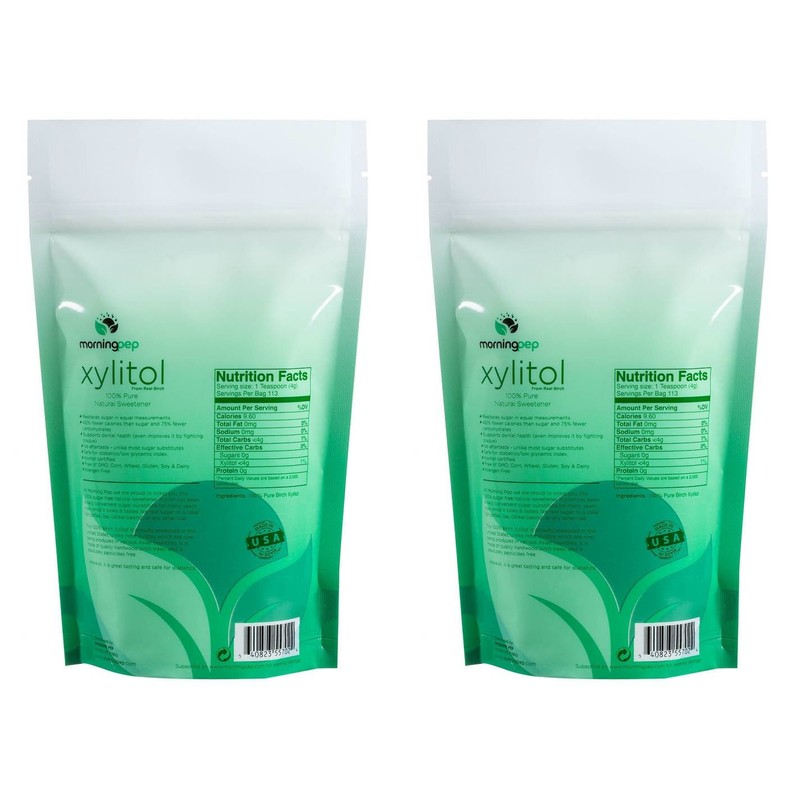 PACK of 2 Morning Pep Pure Birch Xylitol (Keto Diet
