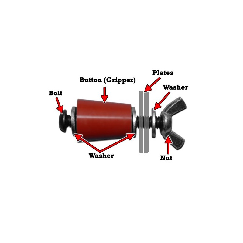 Longworth 8pc Rhino Silicone Replacement Grippers 1" Long
