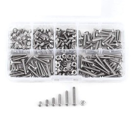 230 unids Tornillos y Tuercas Set M3 Metric Acero Inoxidable Hexagonal Socket Button Head Cap Tornillos Kit