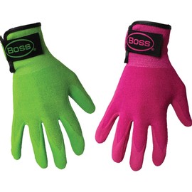 BOSS MANUFACTURING 8443S 656727 Guardian Angel Sandy Nitrile Palm Glove Assorted, Small, Assorted