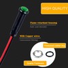 DMWD 5pcs 6mm LED Indicator Light Plastic Black Signal Dot