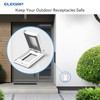 ELEGRP Vertical Outdoor Cover for Decotative Receptacles, Weatherproof Wall Plate,