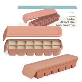 Firgi 12 Section-0.5oz, Indie Pink Brastmilk Freezer Storage Trays, Food Grade Silicone Tray container Leak Resistant with Lids Baby, Toddler Food Fruit Vegetable Purees Storage Container | BPA Free