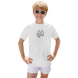 BesserBay Swimming Shirts for Boys Boys Rash Vest Swimming Shirts for Boys Rash Vest Boys Boys Rash Vest Rash Vest Boys White 5-6 Years