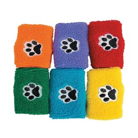 Fun Express Paw Print Wrist Bands - 12 Pieces - Educational And Learning Activities For Kids