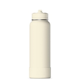 Hydrapeak Botella de agua deportiva aislada de 1.18 litros con popote y tapa para beber, a prueba de fugas y derrames, mantiene las bebidas frías dura