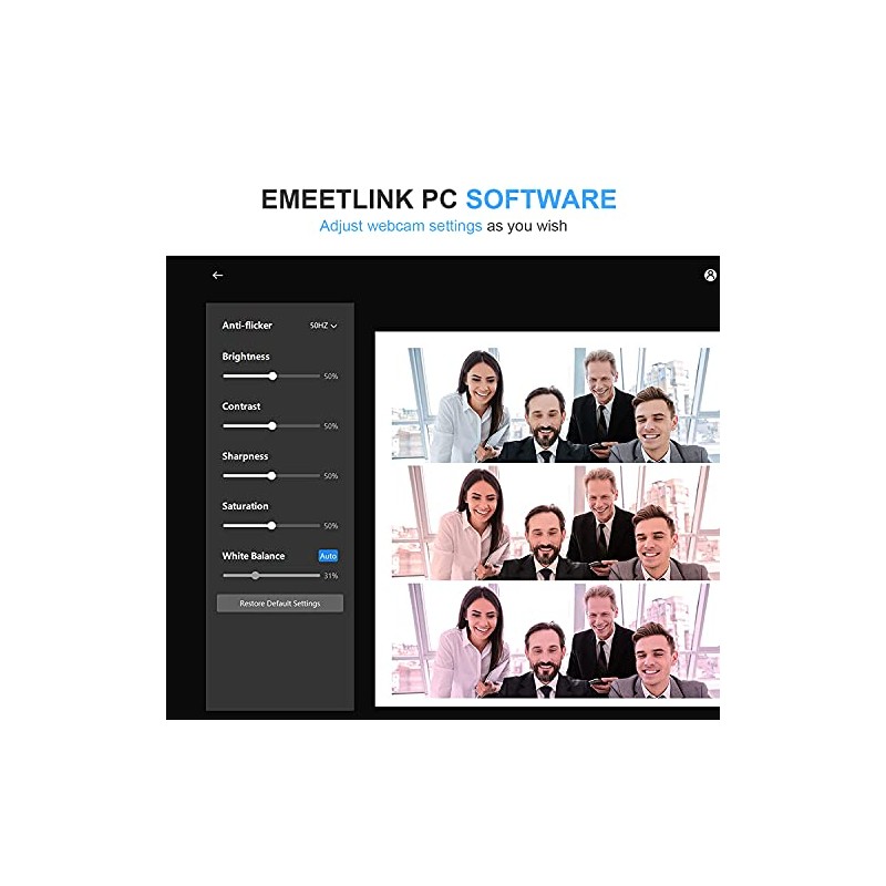 eMeet Cámara Web C960 1080P con 2 Micrófonos con Cancelación