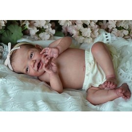 Pinky Reborn Baby Dolls Full Body Vinyl Doll Girl 20 Inch Realistic Doll Baby Reborn Dolls Toy for Kids Age 3+