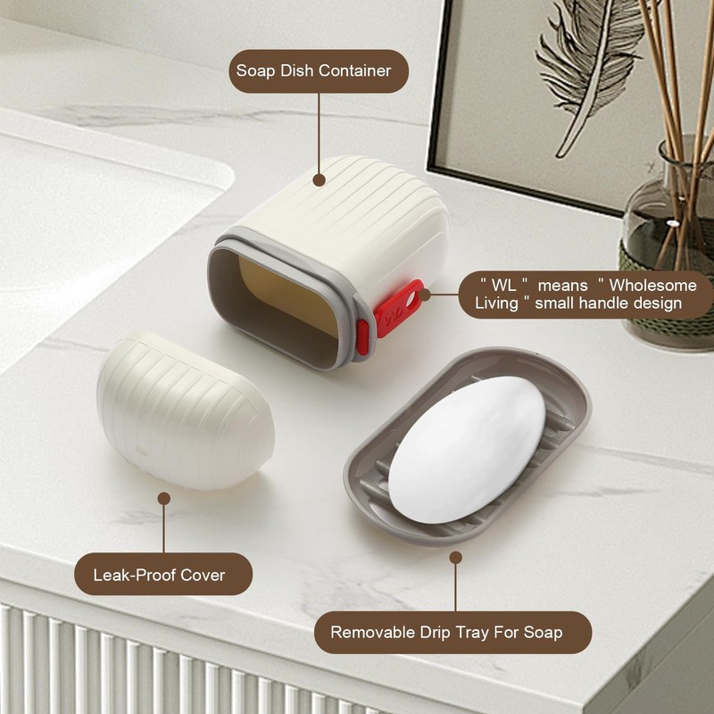 Chefiva Leakproof & Waterproof Travel Soap Case with Lid -