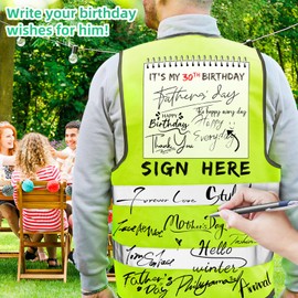 Giftota 30th Funny Birthday Gift Idea, Sign HERE 30th Birthday Vest Gifts for Men, Birthday Decorations for Men, Funny Birthday Presents for Mum, Dad, Brother, Friends or Anyone for Parties
