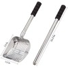 Yangbaga Metal Cat Litter Scoop with Deep Shovel&Long Handle,Detachable Stainless