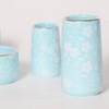 Pottery Buddhist Utensil Set, 6 Pieces, Cosmos Blue