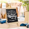 FUNOMOCYA Portable Letter Board Wooden Blackboard Stand for Wedding Kitchen
