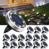 btfarm 16 Pack Solar Ground Lights Outdoor, 8 LED Solar