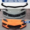 3Pcs Front Lip for 2020-2026 Corvette C8 Stingray Z51 Gloss