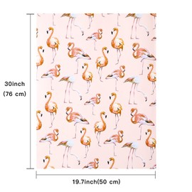 WRAPAHOLIC Flamingo Wrapping Paper Sheet - 6 Sheets Pink Flamingo Summer Wrapping Paper Folded Flat for Birthday, Wedding, Bridal Shower, Baby Shower - 19.7 Inch x 30 Inch Per Sheet
