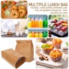EYUNSTAR 2 Pcs Insulated Brown Paper Lunch Bags, Reusable Lunch