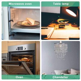 Jaenmsa G9 Halogen Light Bulbs 2 Pin 40W, 12 Pcs Xenon G9 Bulb 40 Watt 120V, JCD T4 Halogen G9 Bi-Pin Small Light Bulb for Microwave Oven, Range Hood Light, Bathroom Light Bulb, Chandeliers, Dimmable