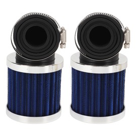 2 Pcs Motorcycle Air Filter 90 Degree Angled Bend Air Intake Cleaner for 28mm‑48mm Carburetor Nozzle Moped Scooter ATV Dirt Bike Blue