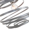 Modern Designer Grey Gloss Metal Double Ribbon Spiral Swirl Ceiling