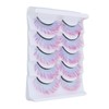 5pcs Colorful Eyelashes Dramatic Gradient Color False Eyelashes Fluffy 3D