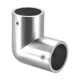 sourcing map Rail Elbow Fitting 90 Degree 2-Way Zinc Alloy Pipe Connector for 25mm/1" OD