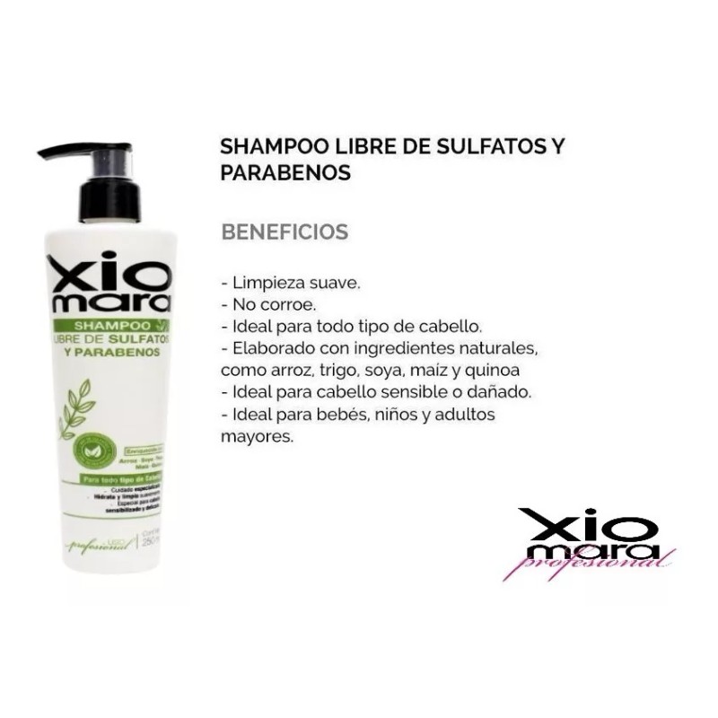 Xiomara Shampoo Xiomara Sin Sulfatos Ni Parabenos