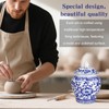 SOITIS Small Urns for Human Ashes, 5.12 Inches Qinghua Porcelain