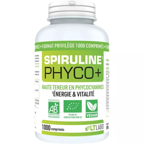 LT Labo Phyco+ Spirulina Bio Energy and Vitality, 1000 tablets
