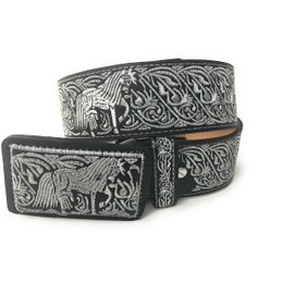 CINTO CHARRO BORDADO. WESTERN BELT. CINTURON VAQUERO PITIADO (34)