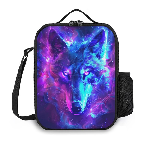 Ximjoju Wolf Lunch Box Insulated Lunch Bag for Women Men