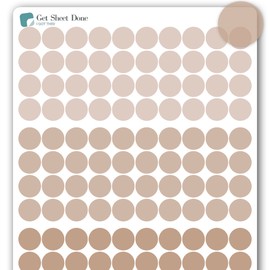 Transparent Dot Stickers / 96 Translucent Vinyl Stickers (approx 1/3”) / Micro Accent Markers Highlight Stickers Flag Stickers/Date Covers/Essential Productivity Life/Bullet Bujo Journal