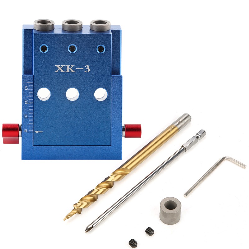 Pocket Hole Drilling Kit Woodworking Oblique Drill Guide Set Positioner