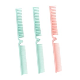 Healvian 3pcs Portable Folding Hair Comb V-shaped Travel Hairdressing Comb for Straight and Curly Hair Compact Design Random Colors for Home and Salon Use