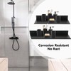 RofHaus Floating Wall Shelf Bathroom Rectangle Aluminum Matt Wall Shelf