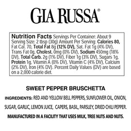 Gia Russa Sweet Pepper Bruschetta Topping 10 oz (3 Pack)