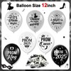 HOWAF Prom Decorations 2025 Silver Black, 28pcs Prom Balloons Latex