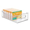 mDesign Wide Plastic Kitchen Storage Container Bins with Handles -Organization