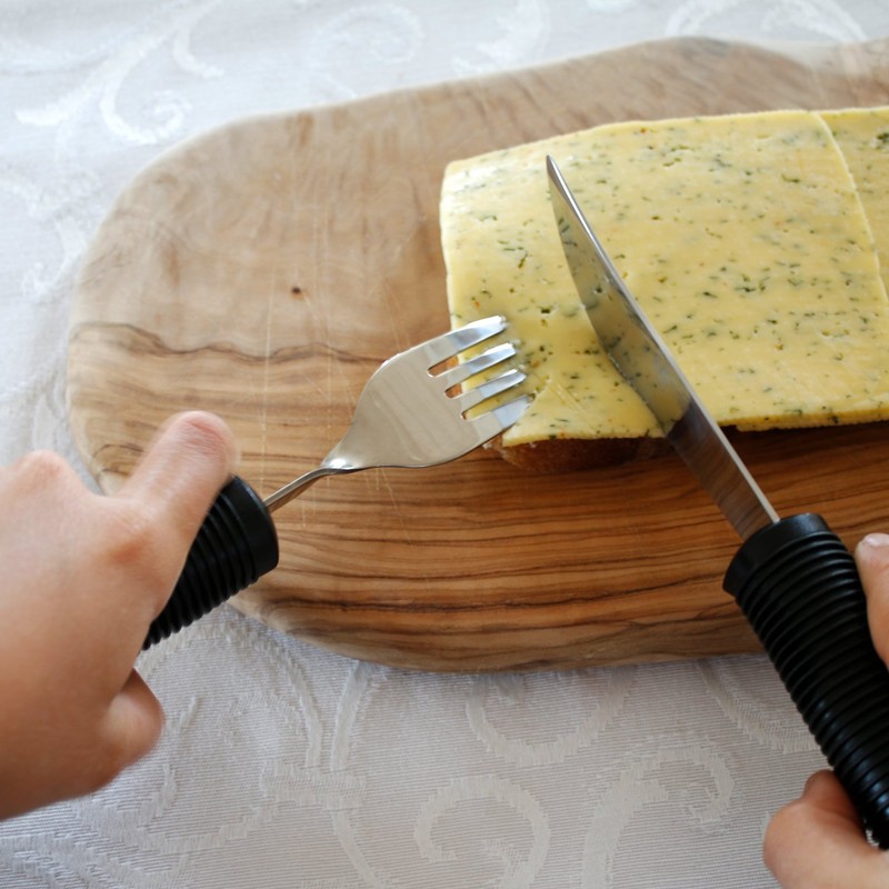 Flexible Cutlery with Rubber Handle Ergonomic Cutlery Senior Cutlery with