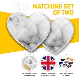 2 x Heart Stickers 7.5 cm - BW - Adorable Sleepy Piglet Piggy Pig Laptop Tablet Luggage Scrapbook #37897