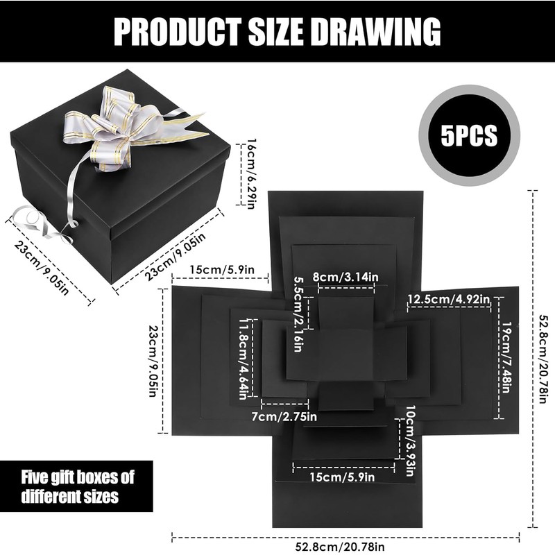 5-Layer Explosion Box DIY Surprise Box & Surprise Box with