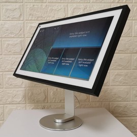 ATOPKUWAR Stand for Echo Show 15, Tilt and Swivel Stand for The Echo Show 15 Silver