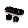 GANSSIA 7/8 Inch (22.5mm) Black Color Buttons Sewing Resin Button